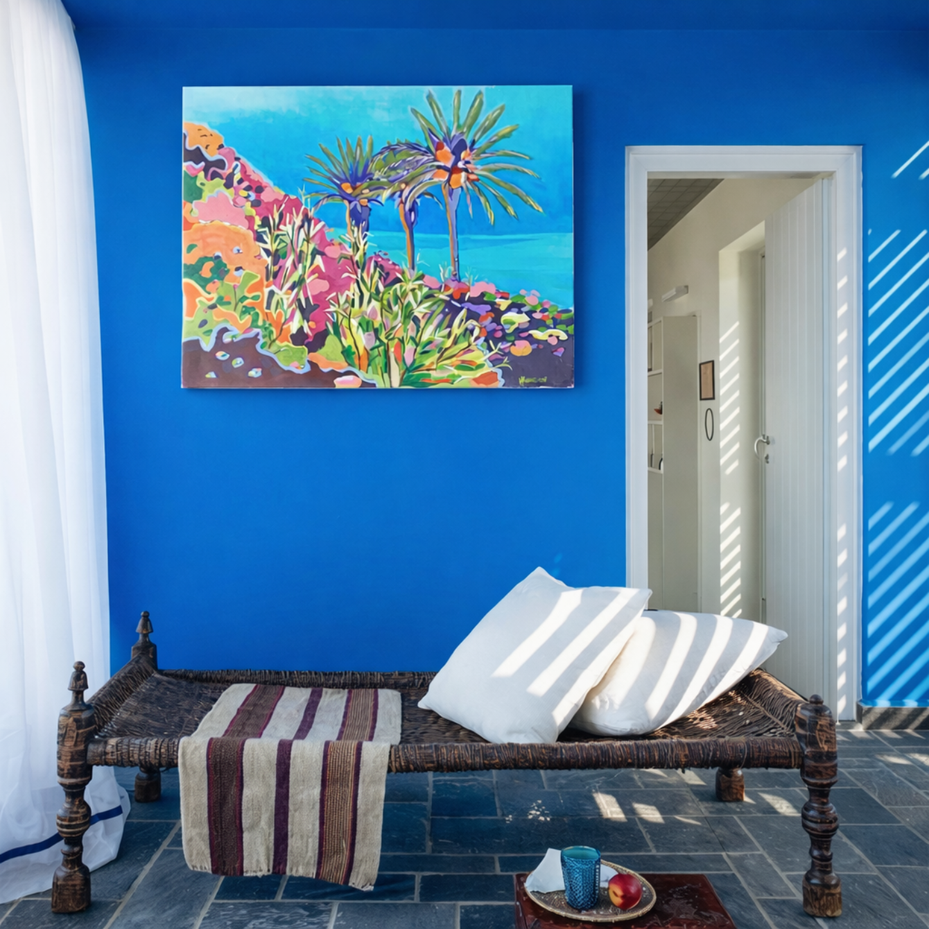 BOUGAINVILLIERS ET PALMIERS