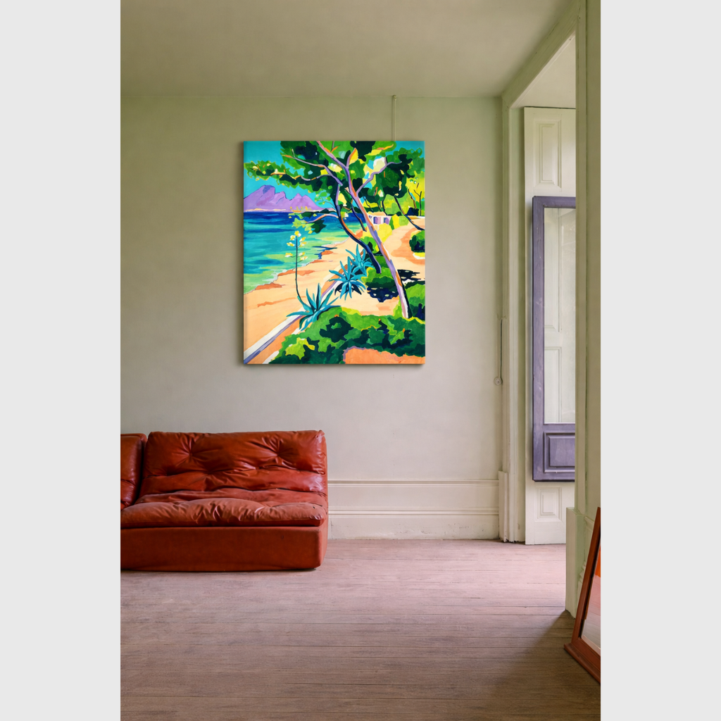 PINS ET AGAVE EN BORD DE MER 
