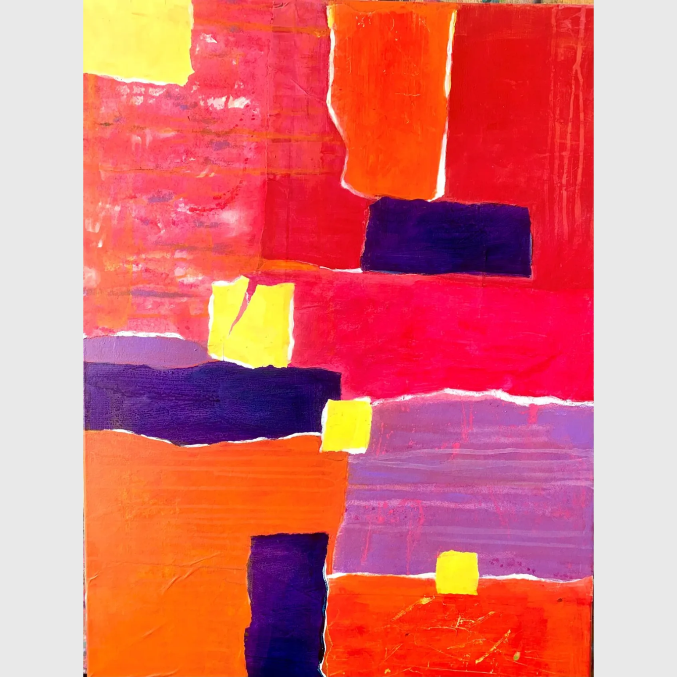 vitamine C/shot/red/rouge/purple/violet/pink/rose/orange/contemporain/deco/art/painting/peinture/abstrait/abstract