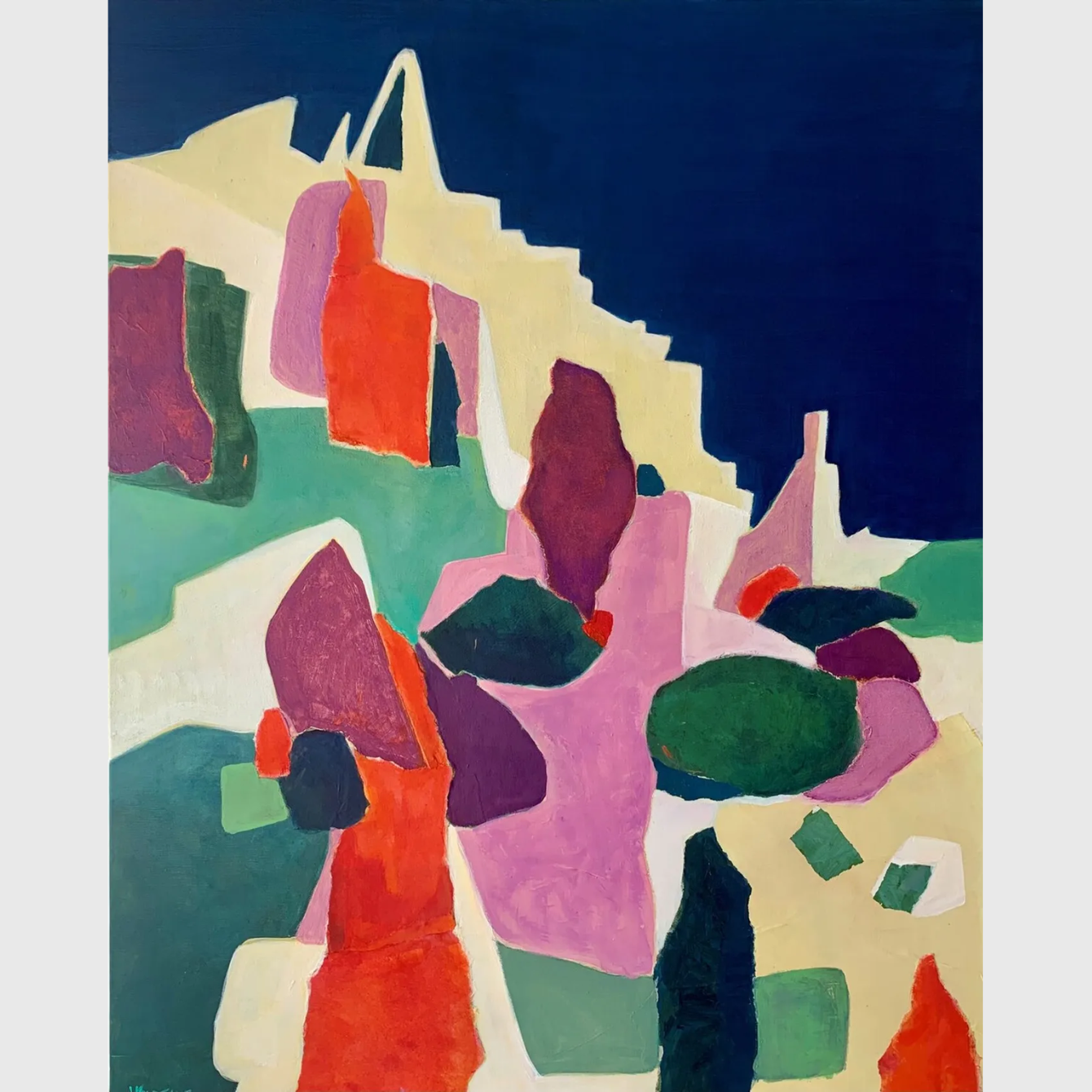 calanques/sugiton/bleu/blue/red/rouge/purple/violet/painting/peinture/marseille