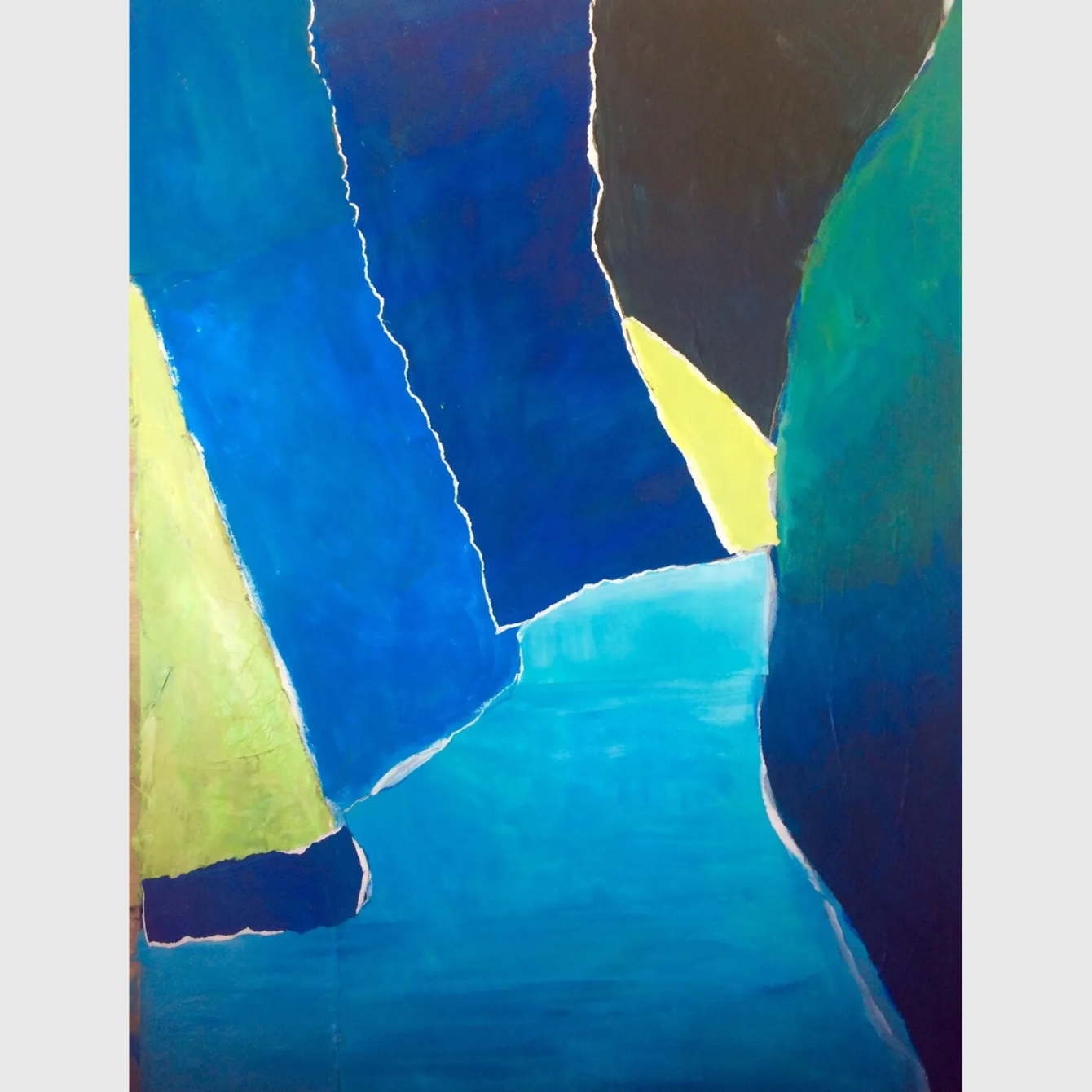 calanques/bleu/blue/yellow/jaune/painting/peinture/marseille